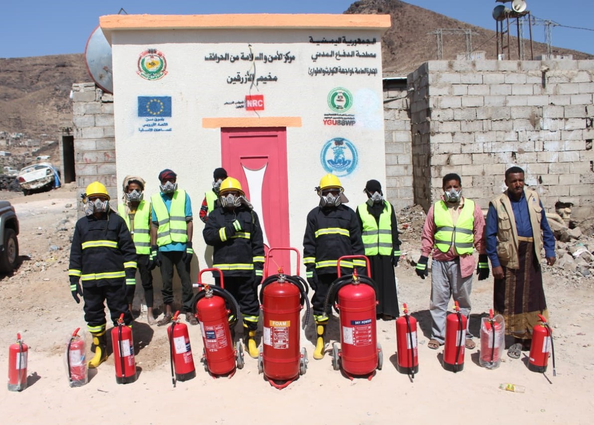 تعزيز قدرات الوقاية من مخاطر الحرائق والاستجابة للطوارئ في مخيم الأزرقين للنازحين – همدان 🔥🛡️